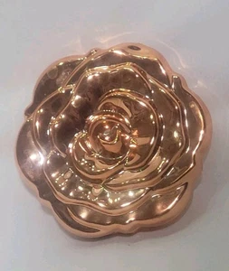Rose Gold Handheld Mirror Compact Mirror Floral - Picture 1 of 5