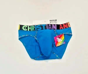 Andrew Christian Size S PRIDE Star Design Cotton Brief - Blue/PRIDE Colors - Picture 1 of 11