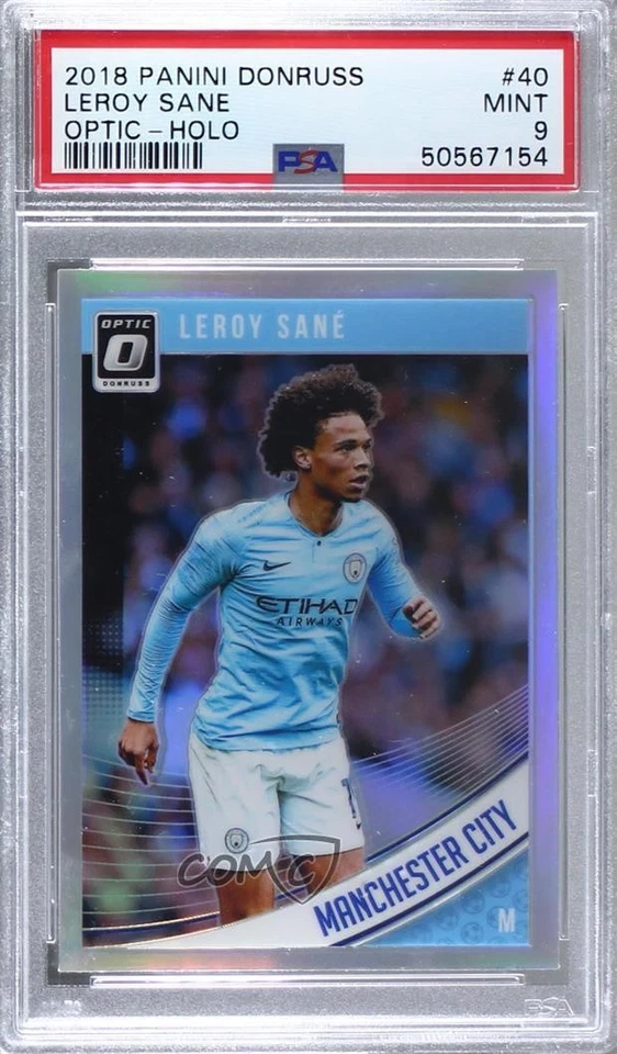 2018-19 Panini Donruss Optic Holo Prizm Leroy Sane #40 PSA 9 MINT - Image 1 of 2