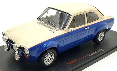 Ixo 1/18 Scale 18CMC124 - Ford Escort MKI RS 1600 1974 - White/Blue - Image 1 of 4