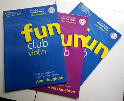 Fun Club Violin Grades 1-2-3 Teacher & student edns Alan Haughton joblot x3 - Image 1 of 4