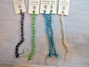 Gloriana Princess Perle Lot of 5 Assorted Colors 100% Silk 10 yards ea.     B144 - Picture 1 of 2