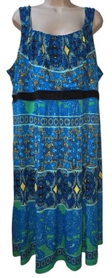 Vestido Catherines Multicolor Elástico Sin Mangas Talla 2X 22/24W Foto 1 de 3