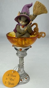 Charming Tails Hamilton Collection A Toast to Boo & Yours Halloween Witch HTF - Picture 1 of 22