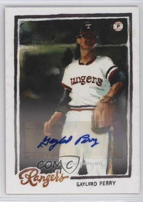 2021 Topps Spotlight 70 By Andy Friedman Red Back /10 Gaylord Perry Auto HOF - Image 1 of 2