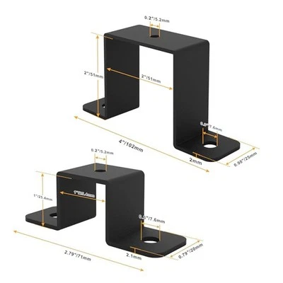 U-förmige Halterung für Rohre und Geländer 2er oder 4er Set für starken Halt - Image 1 of 4