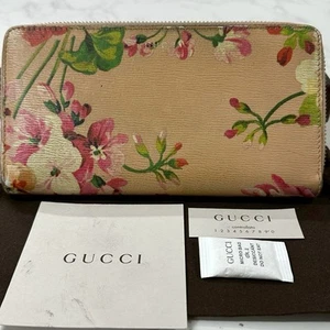 Gucci Wallet Long Wallet Floral Round Zipper Branded Item (Wallet Only) - Picture 1 of 9
