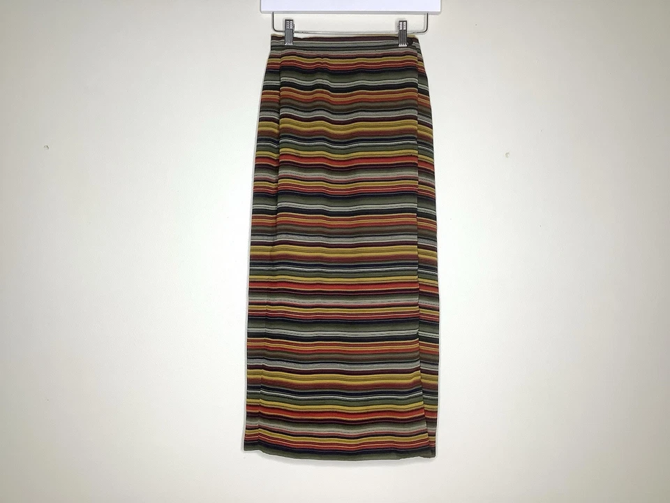 复古 Chaus 条纹铅笔裙 4 码 — 第 1/4 张图片