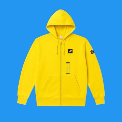 Sudadera con Capucha Nike Air Para Hombre Talla Mediana Cremallera Completa Peso Pesado Polar Amarillo Amarillo Foto 1 de 4