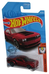 Hot Wheels Muscle Mania 2/10 (2017) Maroon Red '18 Dodge Challenger SRT Demon C - Picture 1 of 1