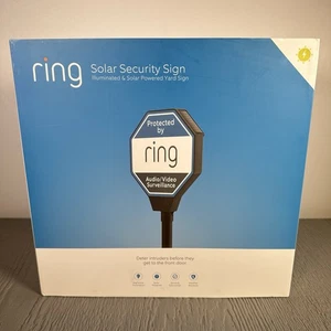RING Solar Security Yard Sign Illuminated Solar Powered Yard Sign New Open Box - Picture 1 of 4