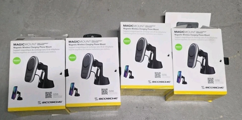 Lote de 5 Scosche MagicMount Pro Charge5 (15W) Carga Inalámbrica Montaje Coche 👀  Foto 1 de 1