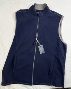 NWT Club Room Mens Navy Full Zip Fleece Vest XXL A030525 - Picture 1 of 5