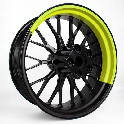 Moto Felgenbettaufkleber, 4er Set per 17 Cerchi Inch MR021-04-04 Metà Giallo - Immagine 1 di 4