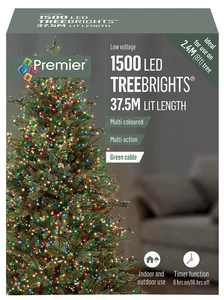 Raraion - 1500 LED Multi-Coloured Christmas Tree Lights with Timer, 37.5m - Picture 1 of 1