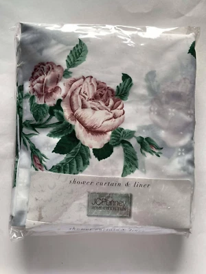 JcPenney Home Collection Shower Curtain & Liner (72 in X 70 in) Floral Arboretum - Image 1 of 4