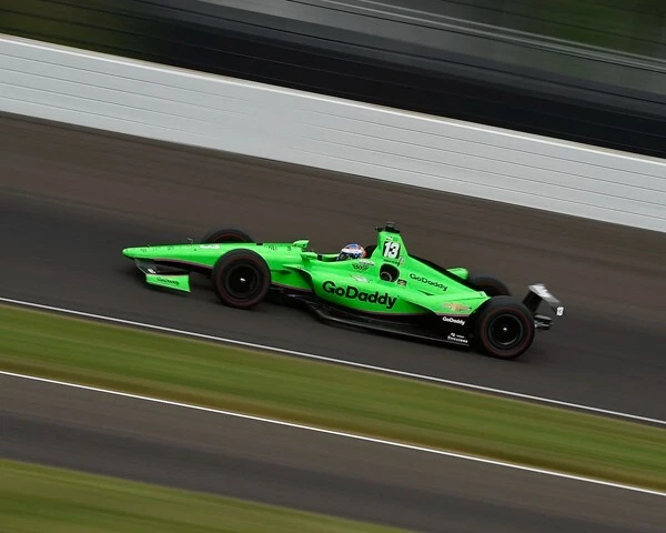 FOTO BRILLANTE #4A DANICA PATRICK #13 GO DADDY INDY 500 CAR RACING ON TRACK 8X10 Foto 1 de 1
