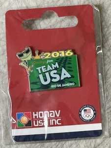 Greetings From Team USA Olympic Pin Frog Rio De Janciro 2016 - Picture 1 of 2