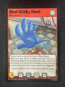 Neopets TCG 25/100 Azul Pegajoso Mano Devolución de Artículo Dr. Perezoso No Holo Raro Casi Nuevo - Imagen 1 de 2