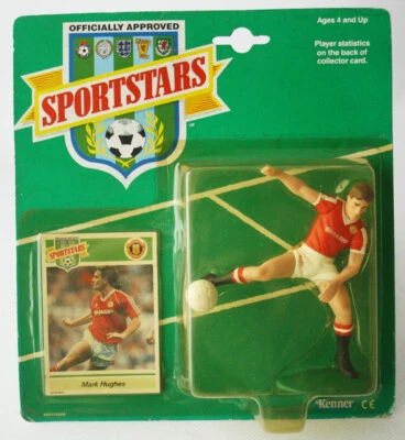 RARE VINTAGE 1989 KENNER SPORTSTARS MARK HUGHES MANCHESTER UNITED FIGURE NEW ! - Image 1 of 4