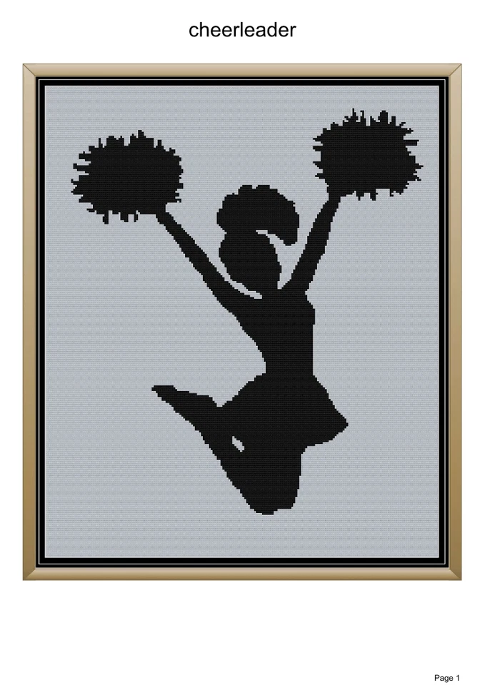 Cheer leader blanket pattern, 50x60", written and graph pattern included - Image 1 of 1