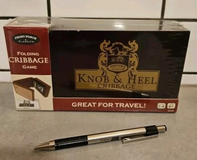 Front Porch Classics Knob & Heel Cribbage Folding Cribbage Travel Game Set - Image 1 of 2