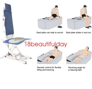 Elderly Shower Chair Electric Lift Bath Chair Hospital Shower Chair Limit 300lbs - Picture 1 of 6
