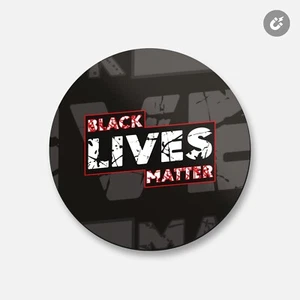 Black Lives Matter | 4'' X 4'' Round Decorative Magnet - Imagen 1 de 2