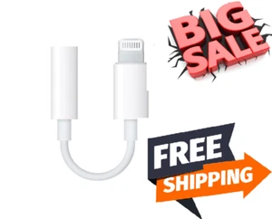 3.5mm AUX Adapter Cable Headphone Jack Audio Earphone For iPhone 12 11 XR X 8 7 - Picture 1 of 16