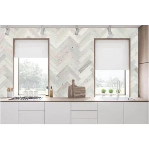 Timberchic Wooden Wall Paneling 1/8"x3"x12" Peel And Stick White (10-sq. ft.) - Picture 1 of 2