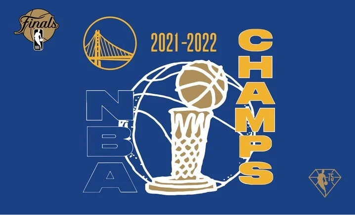 Golden State Warriors 2022 CHAMPIONS 3x5 Ft Banner Flag 2022 Playoffs The Finals - Image 1 of 1