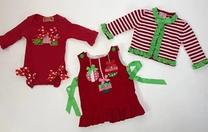Camisa Suéter Vestido Navidad Bebé Niña Mud Pie Talla 0-6 Meses Nueva Sin Etiquetas - Imagen 1 de 12