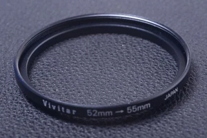 ✅ VIVITAR GENUINE STEP UP RING 52MM TO 55MM FILTER ADAPTER SCREW 18-3 - Picture 1 of 2