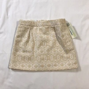 Genuine Kids Skirt Girls 5T Beige White Lined Pockets Zipper - Picture 1 of 8