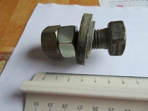 Große Maschinenschraube Fuchs 4.6 16x45mm Schraube mit 2 Muttern und  U-Scheibe - Bild 1 von 13