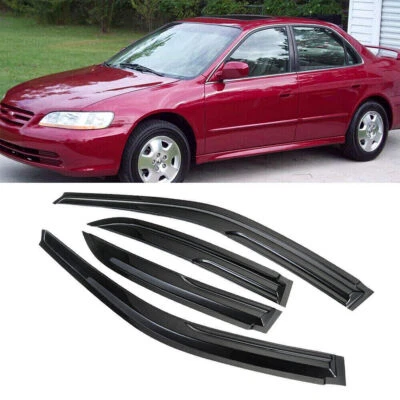 Se adapta a Honda Accord 1998-2002 sedán viseras de ventilación de ventana protectores de lluvia deflectores de viento Foto 1 de 4