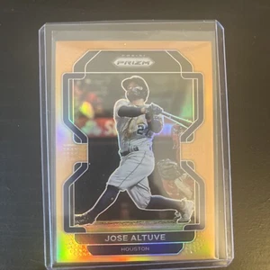 2022 Panini Prism Jose Altuve Neon Orange Prizm 42/100 - Picture 1 of 3