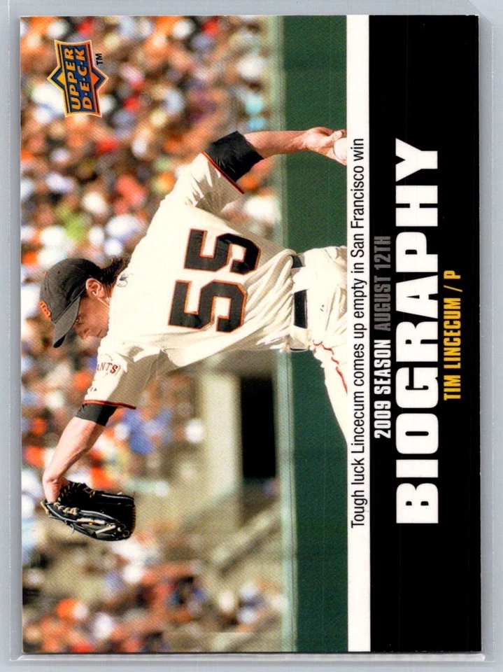 💎2010 Upper Deck Season Biography #SB-147 Tim Lincecum - Giants💎 - Image 1 of 2