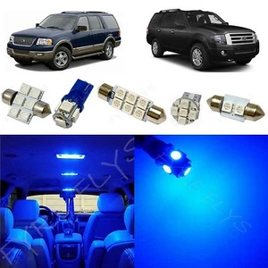 10x Blue LED lights interior package kit for 2003-2013 Ford Expedition FE1B - Bild 1 von 6