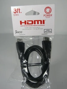 Jasco Power Gear HDMI Cable 3ft Black - NEW  - Picture 1 of 4