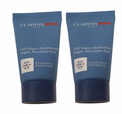 Clarins Men Non Oily Super Moisture Gel Freshness 12ml x2 =24ml Sealed Travel - Image 1 of 3