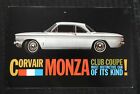 1960 " Chevrolet Corvair Monza Club Coupe " Sales Dépliable Catalogue Brochure