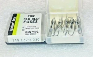 LlTTELFUSE 23001.5 1.5 AMP 2AG (5 X 15mm) FUSIBLES DE VIDRIO SLO-BLO - 5 piezas - Imagen 1 de 1