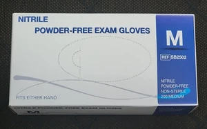 Nitril 200 Stück Box blau Untersuchungshandschuhe, puderfrei, Medium. SB2502  - Bild 1 von 3