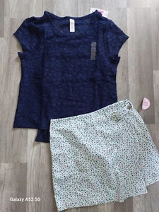 NWT Justice Girls Outfit Lace Cami Top/Skort Fits Size 12 READ!! (12) - Picture 1 of 5
