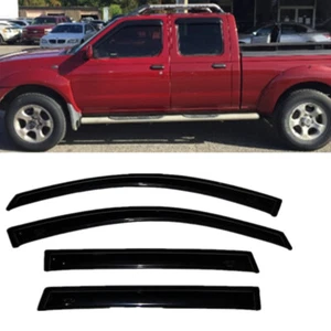 4Pcs Window Wind Deflector Window Visor for Nissan Frontier 2000-2004 Crew Cab - Foto 1 di 8