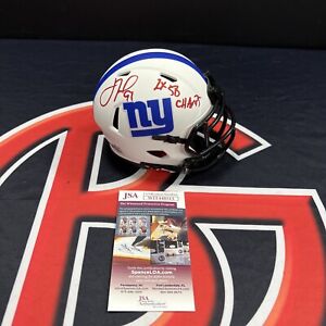 Justin Tuck New York Giants Signed Lunar Eclipse Mini Helmet Autographed JSA