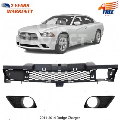 Parrilla de parachoques delantero y moldura de luz antiniebla izquierda y derecha para Dodge Charger 2011-2014 Foto 1 de 4