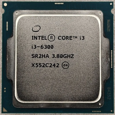 Procesador CPU de escritorio 6ta generación Intel Core i3-6300 SR2HA 3,8 GHz 2 núcleos 4 MB LGA1151 Foto 1 de 2