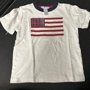 Weißes T-Shirt Janie And Jack Größe 4 USA-Flagge 4. Juli - Bild 1 von 5
